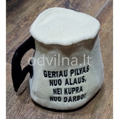 Pirties kepurė ,,Geriau pilvas nuo alaus, nei kupra nuo darbo''